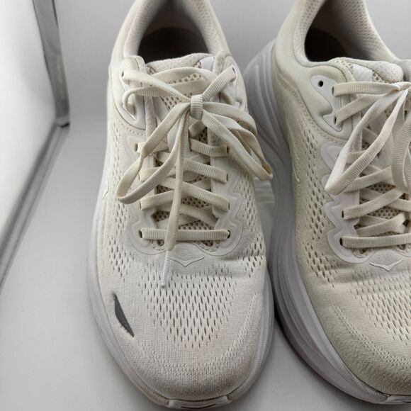 Hoka Bondi 9 Women’s Size 9 Wide White Running Walking Sneakers Comfort Travel - Picture 11 of 14